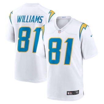 mens nike mike williams white los angeles chargers game jers